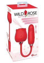 Load image into Gallery viewer, Wild Rose and Thruster Rechargeable Silicone Clitoral Stimulator with Suction - Red
