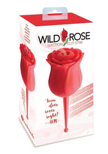 Load image into Gallery viewer, Wild Rose Le Point Rechargeable Silicone Suction Vibrator - Red
