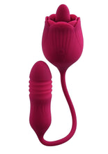 Load image into Gallery viewer, Wild Rose Rechargeable Silicone Clitoral Stimulator - Red
