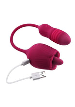 Load image into Gallery viewer, Wild Rose Rechargeable Silicone Clitoral Stimulator
