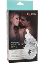 Load image into Gallery viewer, Wireless Butterfly Ring Vibrating Cock Ring with Clitoral Stimulation - Clear
