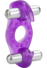 Load image into Gallery viewer, Wireless Rocking Rabbit Vibrating Cock Ring with Clitoral Stimulation - Purple

