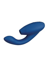 Load image into Gallery viewer, Womanizer Duo 2 Silicone Rechargeable Clitoral and G-Spot Stimulator - Blue
