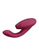 Load image into Gallery viewer, Womanizer Duo 2 Silicone Rechargeable Clitoral and G-Spot Stimulator - Bordeaux/Red
