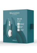 Load image into Gallery viewer, Womanizer Liberty 2 Rechargeable Silicone Clitoral Stimulator - Dark - Blue/Petrol

