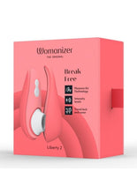 Load image into Gallery viewer, Womanizer Liberty 2 Rechargeable Silicone Clitoral Stimulator - Vibrant - Red/Rose

