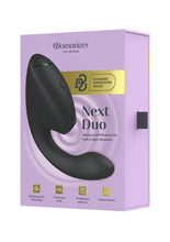 Load image into Gallery viewer, Womanizer Next Duo Rechargeable Silicone Dual G-Spot and Clitoral Stimulator - Black
