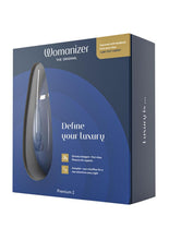 Load image into Gallery viewer, Womanizer Premium 2 Rechargeable Silicone Clitoral Stimulator - Blue/Blueberry
