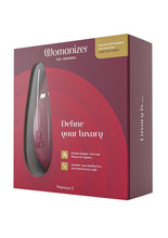 Load image into Gallery viewer, Womanizer Premium 2 Rechargeable Silicone Clitoral Stimulator - Bordeaux/Red
