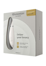 Load image into Gallery viewer, Womanizer Premium 2 Rechargeable Silicone Clitoral Stimulator - Gray/Grey
