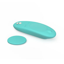 Load image into Gallery viewer, We-Vibe Moxie+ Wearable Rechargeable Silicone Panty Vibe Clitoral Stimulator with Remote Control - Aqua
