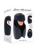 Load image into Gallery viewer, Zero Tolerance Lick The Tip Rechargeable Silicone Mouth Masturbator - Black
