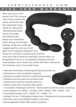 Load image into Gallery viewer, Zero Tolerance The Emperor Silicone Prostate Stimulator with Rechargeable Bullet and Remote Control
