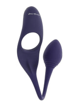 Load image into Gallery viewer, Zero Tolerance Tip to Tail Rechargeable Silicone Cock Ring with Anal Plug - Purple
