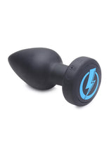 Load image into Gallery viewer, Zeus Vibrating and E-Stim Silicone Rechargeable Anal Plug with Remote Control - Black
