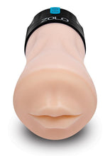 Load image into Gallery viewer, ZOLO Gawk Gawk Rechargeable Silicone Vibrating Deep Throat Blowbot Masturbator - Black/Vanilla
