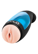 Load image into Gallery viewer, ZOLO Thrustbuster Rechargeable Vibrating Masturbator - Pussy - Black/Blue

