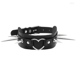 Choker Heart & Spikes (Black)