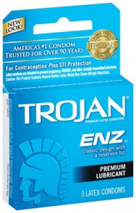 Trojan ENZ Lubricated Condoms - 3 Pack