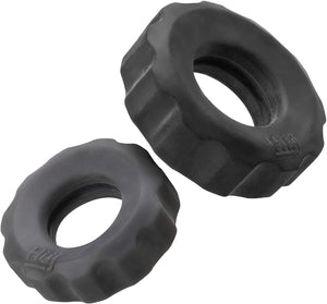 Hünky Junk - Cog Cock Ring - 2 pack (Tar/Stone)