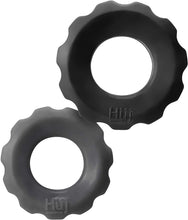 Load image into Gallery viewer, Hünky Junk - Cog Cock Ring - 2 pack (Tar/Stone)
