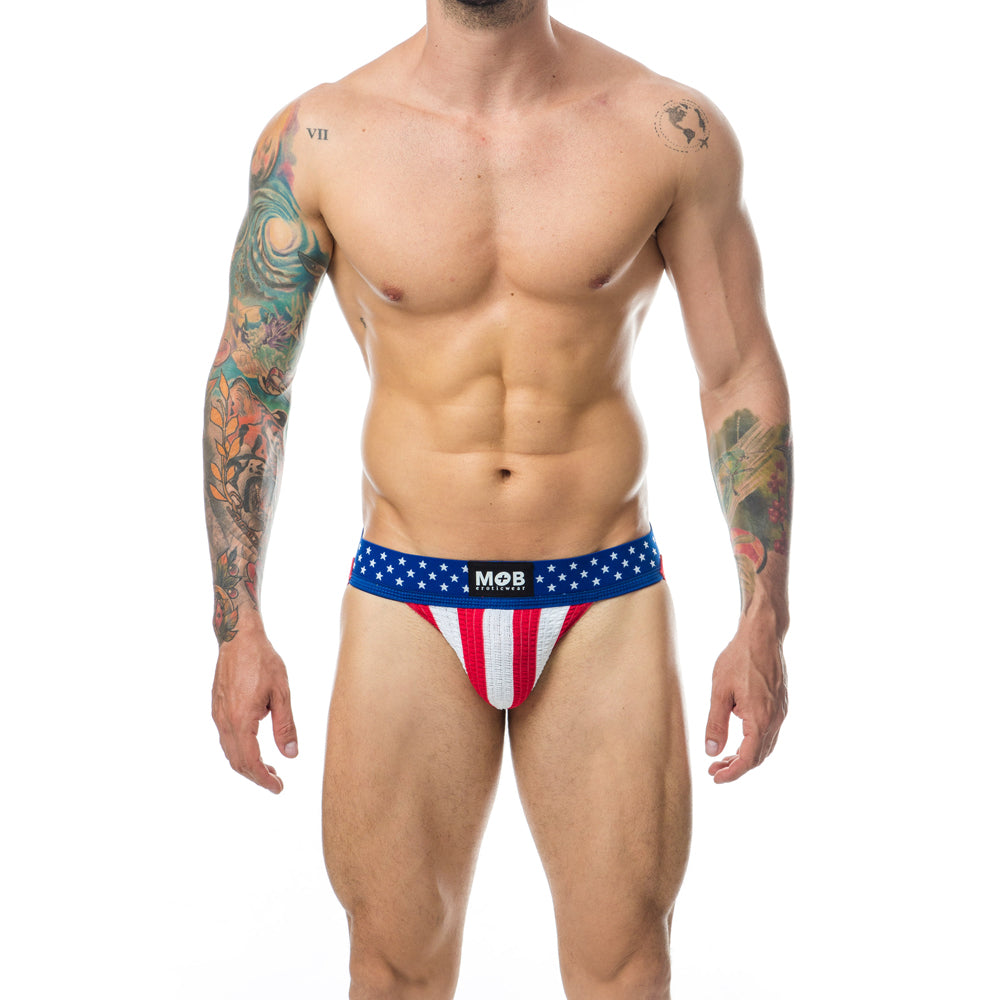 Mob USA Jock - Large (Red/Whit/Blue)