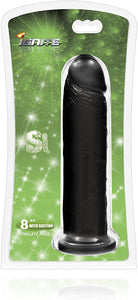 Dildo with Suction - 8 inch (Black)