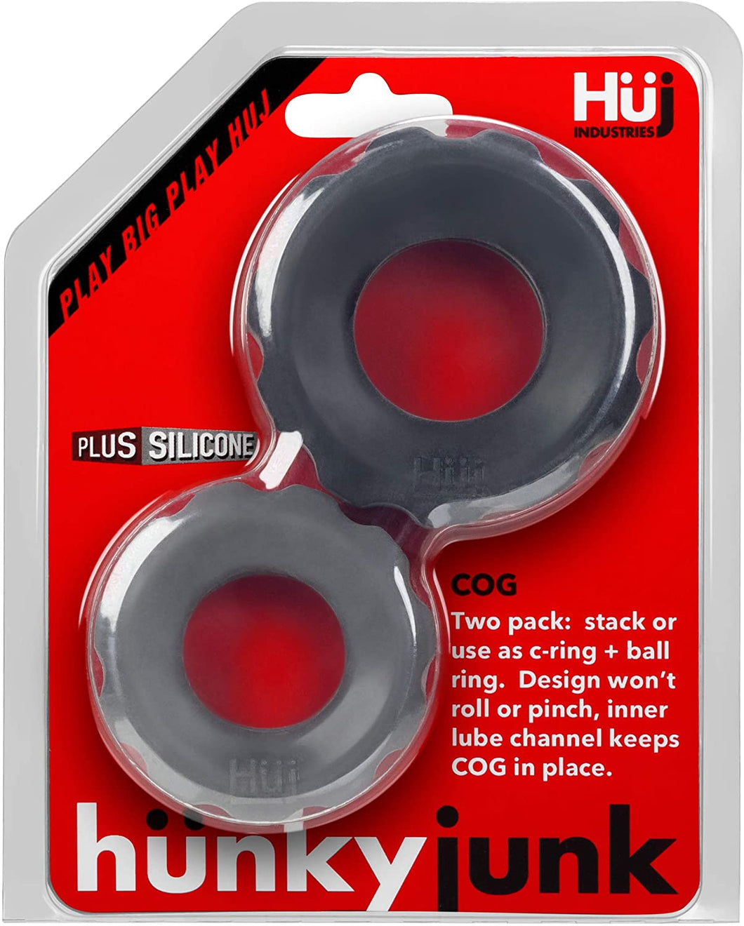 Hünky Junk - Cog Cock Ring - 2 pack (Tar/Stone)