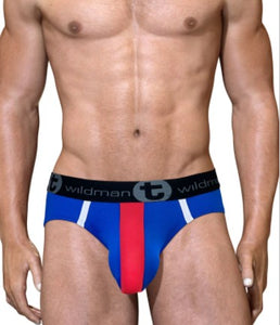 WildmanT - Big Boy Pouch Mesh Brief - XLarge (Red/White/Blue)