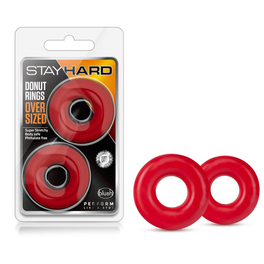 Stay Hard Donut Rings Oversized (Red)