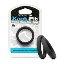 Load image into Gallery viewer, Xact-Fit #13 Cock Ring - 2 Pack (Black)
