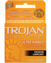 Load image into Gallery viewer, Trojan Ultra Ribbed Condoms - 3 Pack
