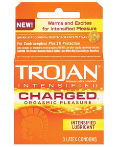 Trojan Charged Warming Condoms - 3 Pack