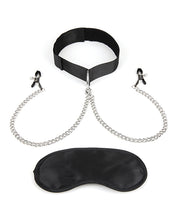 Load image into Gallery viewer, Lux Fetish Collar &amp; Nipple Clamps with Clamps
