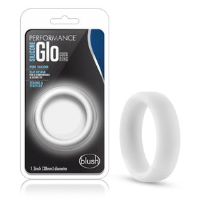 Glow In The Dark - Silicone Cock Ring (White)