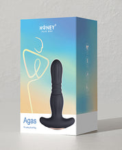 Load image into Gallery viewer, Agas Thrusting Butt Plug with Remote Control (Black)
