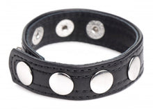 Load image into Gallery viewer, Leather Speed Snap Cock Ring (Black)
