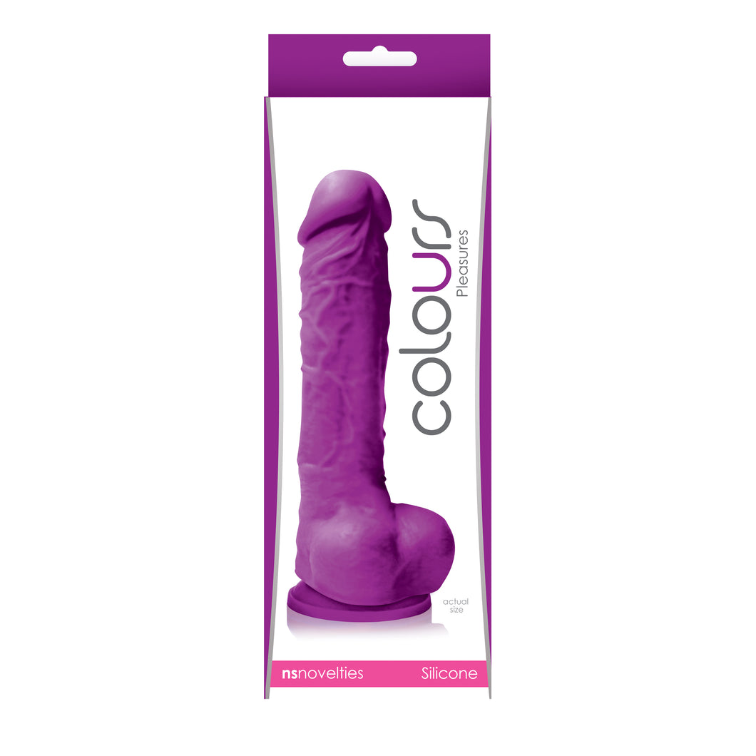 Colours Pleasures Silicone Dildo 5 inch (Purple)