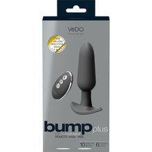 Load image into Gallery viewer, VeDo Bump Plus with Remote Control Vibe (Black)
