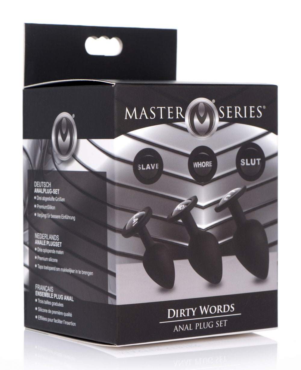 Dirty Words Anal Plug - Set of 3
