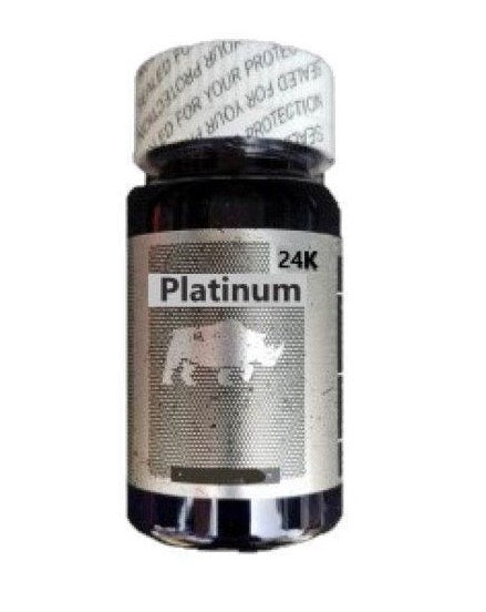 Bottle of 6 Rhino 24k Pills Platinum