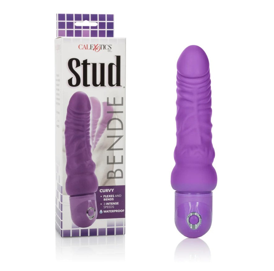 Bendie Stud Curvy Vibrator (Purple)