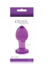 Load image into Gallery viewer, Crystal Glass Plug - Medium (Purple)
