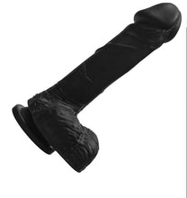 Load image into Gallery viewer, Dong with Balls Silicone - 7 inch (Black)
