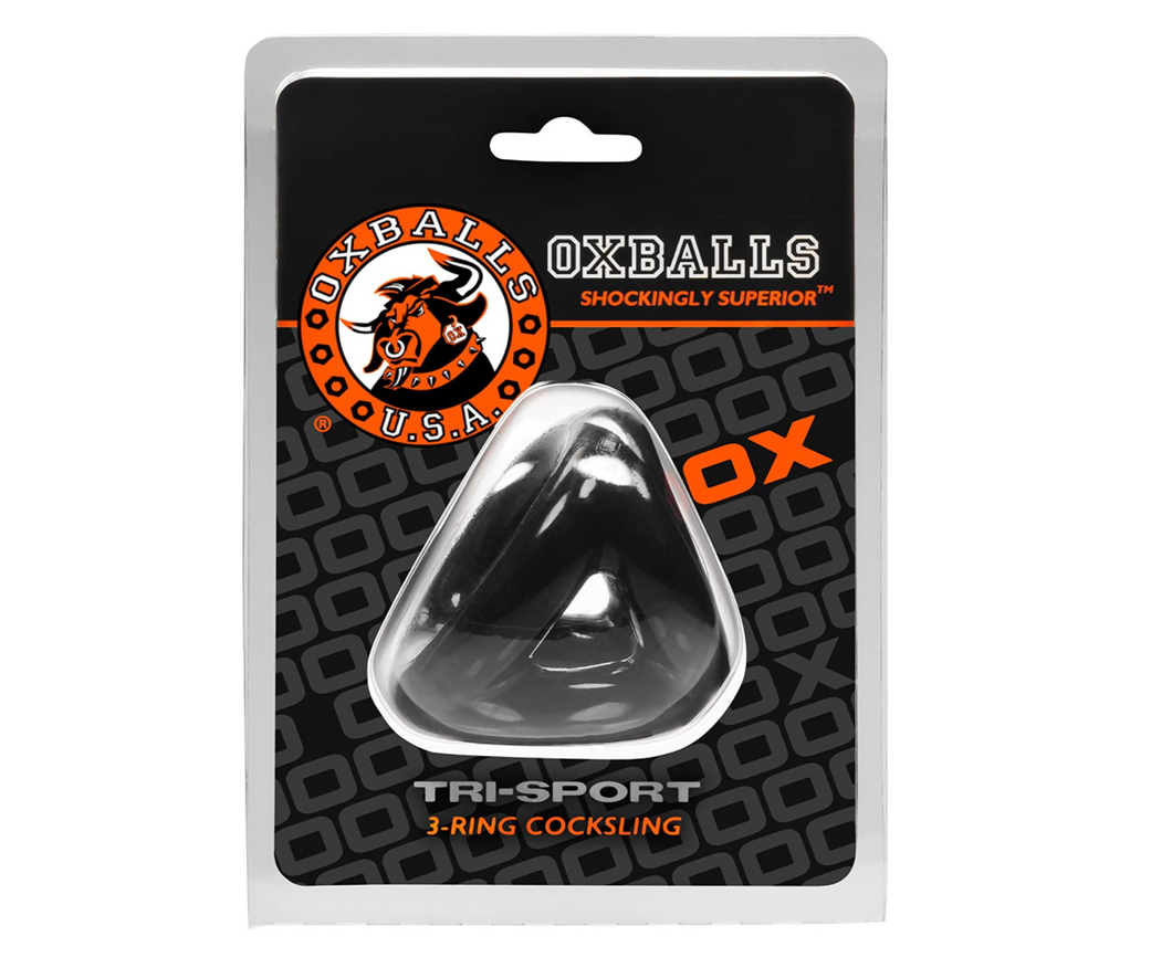 Oxballs Atomic Jock Tri-Sport Cock Ring (Black)