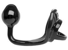 Load image into Gallery viewer, Armour Tug Lock Cock Ring &amp; Plug (Black)
