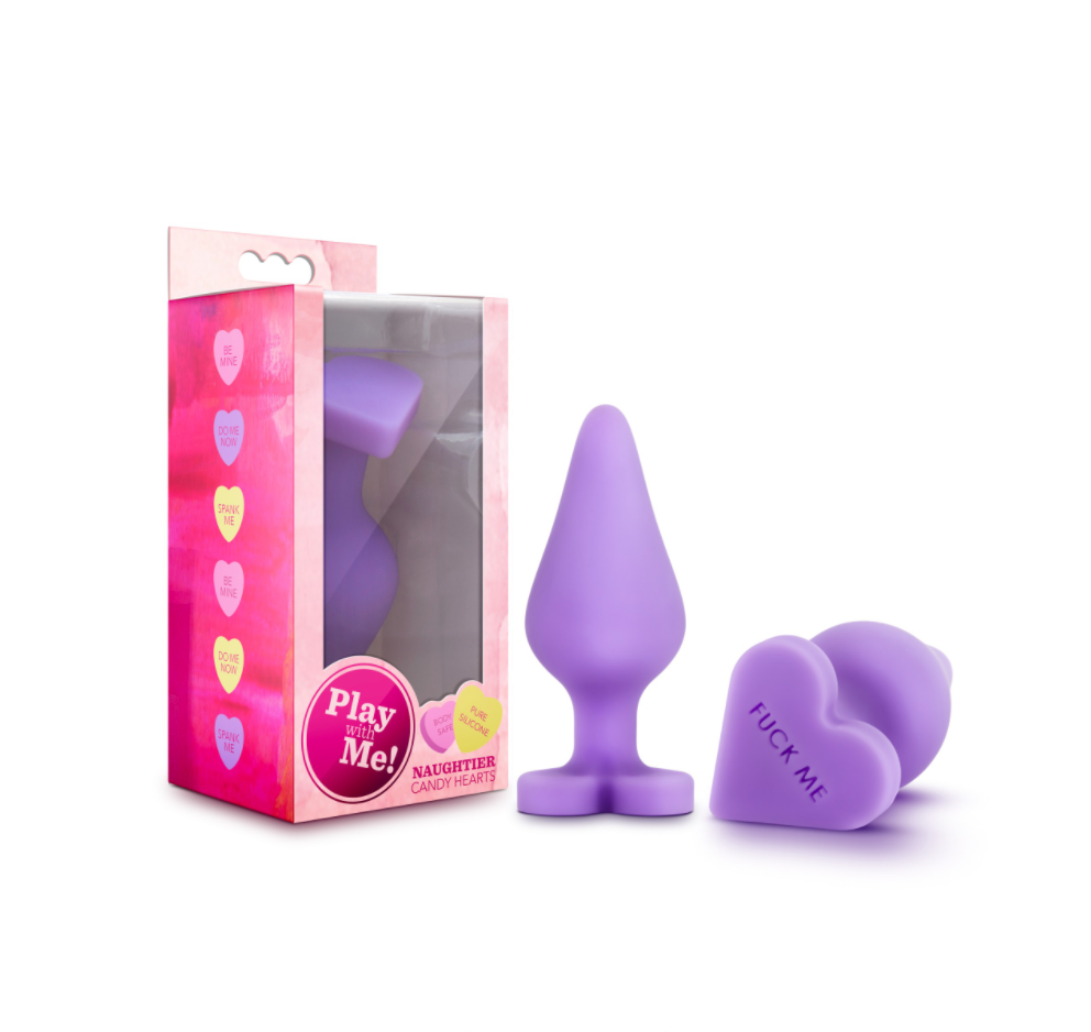 Candy Heart Plug - Fuck Me (Purple)