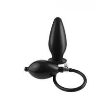 Anal Fantasy Inflatable Silicone Plug (Black)