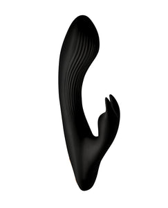 7X Bendable Silicone Rabbit Vibrator (Black)