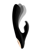 Load image into Gallery viewer, 7X Bendable Silicone Rabbit Vibrator (Black)
